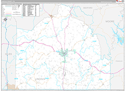 Lincoln County Wall Map Premium Style 2026