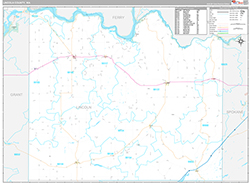 Lincoln County Wall Map Premium Style 2026