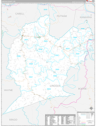 Lincoln County Wall Map Premium Style 2026