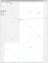 Lincoln County, CO Wall Map Premium Style 2024