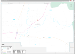 Lincoln County, ID Wall Map Premium Style 2024
