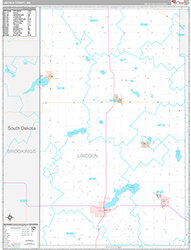Lincoln County, MN Wall Map Premium Style 2026