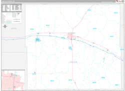 Lincoln County, NE Wall Map Premium Style 2023