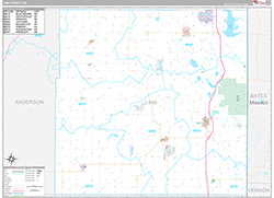 Linn County Wall Map Premium Style 2026