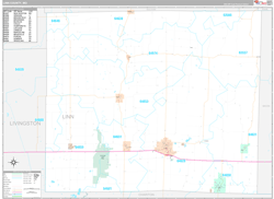 Linn County, MO Wall Map Premium Style 2024