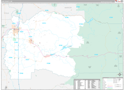 Linn County, OR Wall Map Premium Style 2024