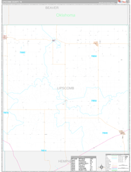 Lipscomb County, TX Wall Map Premium Style 2024