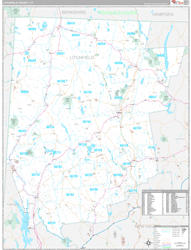 Litchfield County Wall Map Premium Style 2026