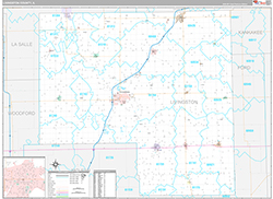 Livingston County Wall Map Premium Style 2026