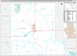 Livingston County Wall Map Premium Style 2026
