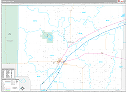 Logan County Wall Map Premium Style 2026