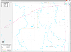 Logan County Wall Map Premium Style 2026