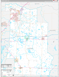 Lonoke County Wall Map Premium Style 2026