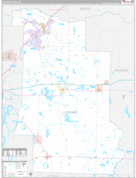 Lonoke County, AR Wall Map Premium Style 2024
