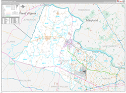 Loudoun County Wall Map Premium Style 2026