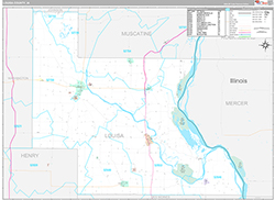 Louisa County Wall Map Premium Style 2026