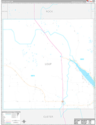 Loup County Wall Map Premium Style 2026