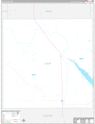 Loup County, NE Wall Map Premium Style 2024