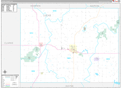 Lucas County Wall Map Premium Style 2026