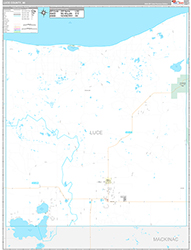 Luce County Wall Map Premium Style 2026
