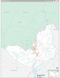 Lumpkin County Wall Map Premium Style 2026