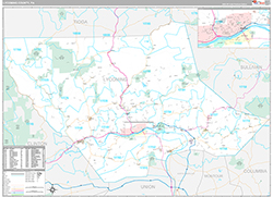 Lycoming County Wall Map Premium Style 2026