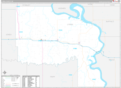 Lyman County, SD Wall Map Premium Style 2024