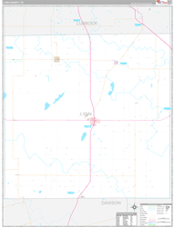 Lynn County, TX Wall Map Premium Style 2024
