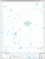 Lyon County, MN Wall Map Premium Style 2024