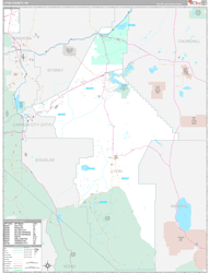 Lyon County, NV Wall Map Premium Style 2024
