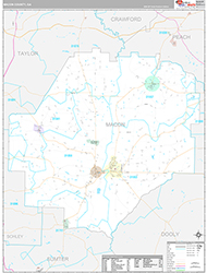 Macon County Wall Map Premium Style 2026