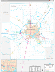 Macon County Wall Map Premium Style 2026