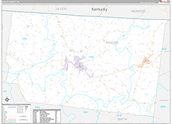 Macon County Wall Map Premium Style 2026