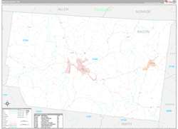 Macon County, TN Wall Map Premium Style 2024
