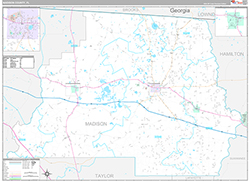Madison County Wall Map Premium Style 2026