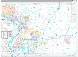 Madison County Wall Map Premium Style 2026