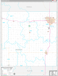 Madison County Wall Map Premium Style 2026