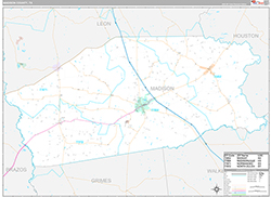 Madison County Wall Map Premium Style 2026