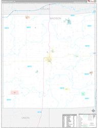 Madison County, IA Wall Map Premium Style 2024