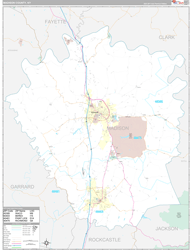 Madison County, KY Wall Map Premium Style 2024