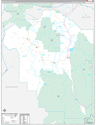 Madison County, MT Wall Map Premium Style 2026