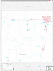 Madison County, NE Wall Map Premium Style 2023