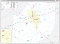 Madison County, TN Wall Map Premium Style 2024