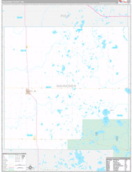 Mahnomen County, MN Wall Map Premium Style 2024