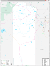 Malheur County, OR Wall Map Premium Style 2024