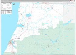 Manistee County, MI Wall Map Premium Style 2026