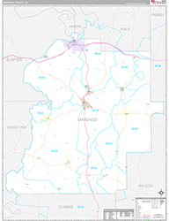 Marengo County Wall Map Premium Style 2026