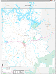 Marion County Wall Map Premium Style 2026