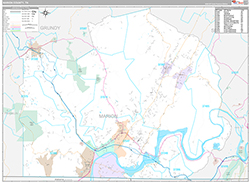 Marion County Wall Map Premium Style 2026