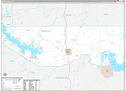 Marion County Wall Map Premium Style 2026